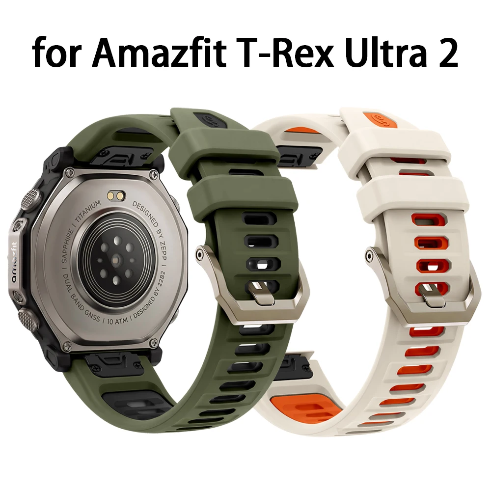 Originalarmband für Amazfit T-Rex Ultra 2 51 mm, Silikon-Sport-Ersatzarmband, Armband Correa 26 mm, Quick-Fit-Uhrenarmband