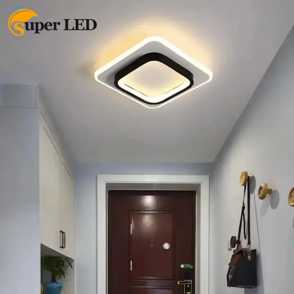 Lámpara de techo de estilo europeo, luz Led regulable, moderna, para guardarropa, pasillo, balcón, interior