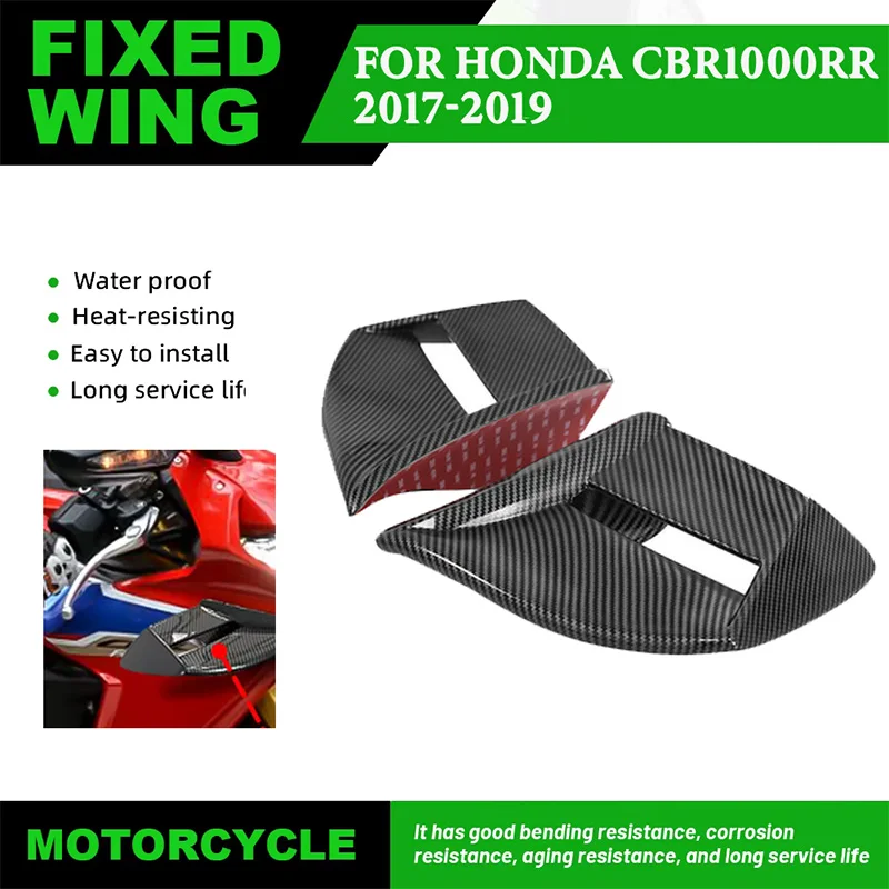 

For Honda CBR1000RR CBR1000 RR 2017-2019 Motorcycle Aerodynamic Fixed Wing Spoiler Windshield Wing Side Winglet Wing Aileron