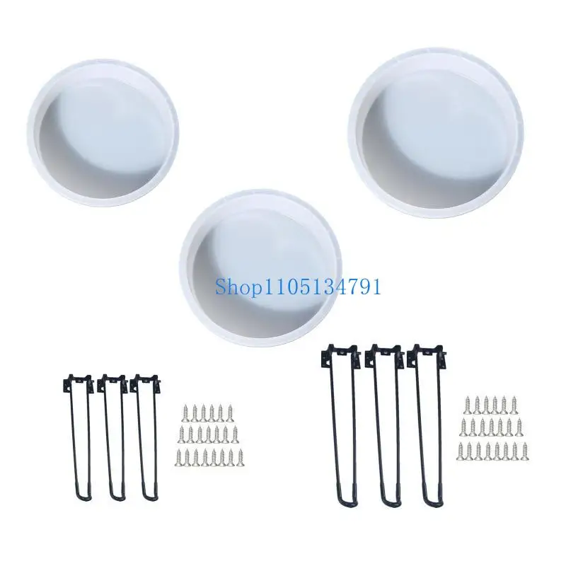 

98km Large Resin Mold,Round Silicone Mold,Hairpin Legs for Table DIY Table Resin Mold