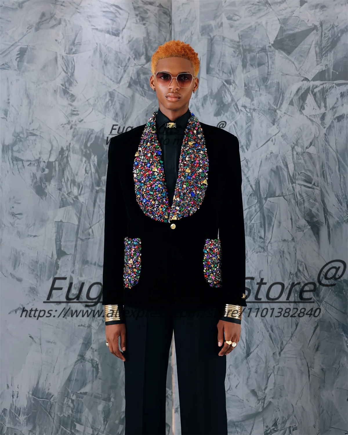 Luxuly Wedding Suits For Men Customized Color diamond Shawl Lapel Groom Tuxedos 2 Pieces Sets Male Blazers Handsome Ropa Hombre