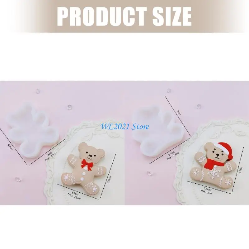 G5GC الغذاء الصف سيليكون كعكة الدب قالب الشوكولاته عطلة زخرفة الحفلات صياغة #6