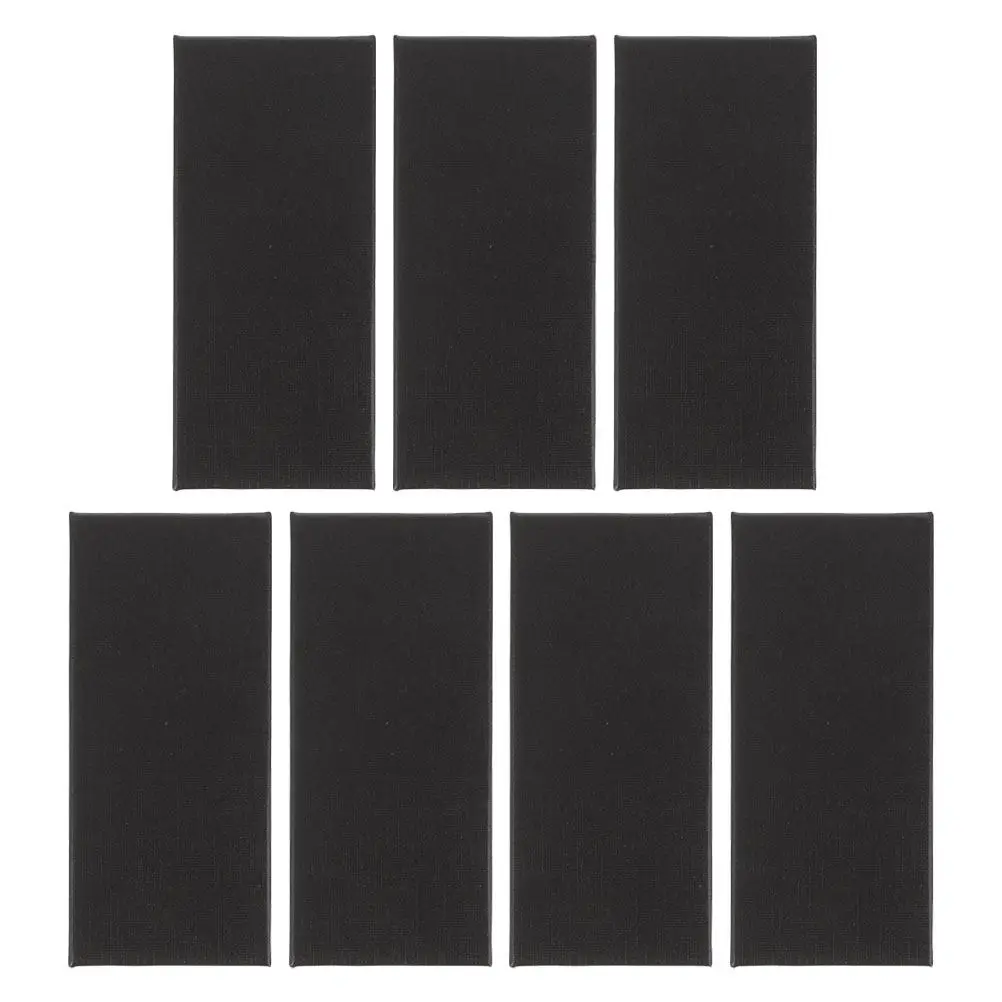 7Pcs Watch Case Black Rectangular Single Watch Sponge-Lined Storage Organizer Travel Home Display Holder Suitable for Men Women