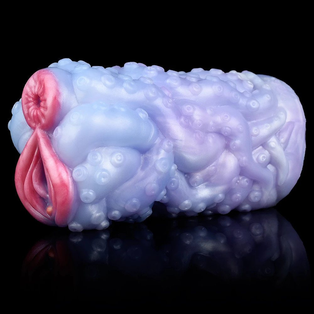 Dual Hole Male Masturbator Tentacle Suction Cups Pocket Pussy Vagina Anus Tight Pocket Pussy Stroker Fantasy Sex Toys for Men 3