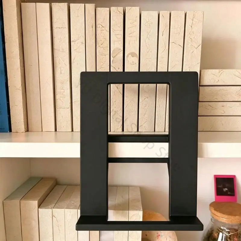 96BA Book and File Stand for Desk Organization, Suspended Desktop Book Rack With Rear Arms, 15X21CM Display Support for Study