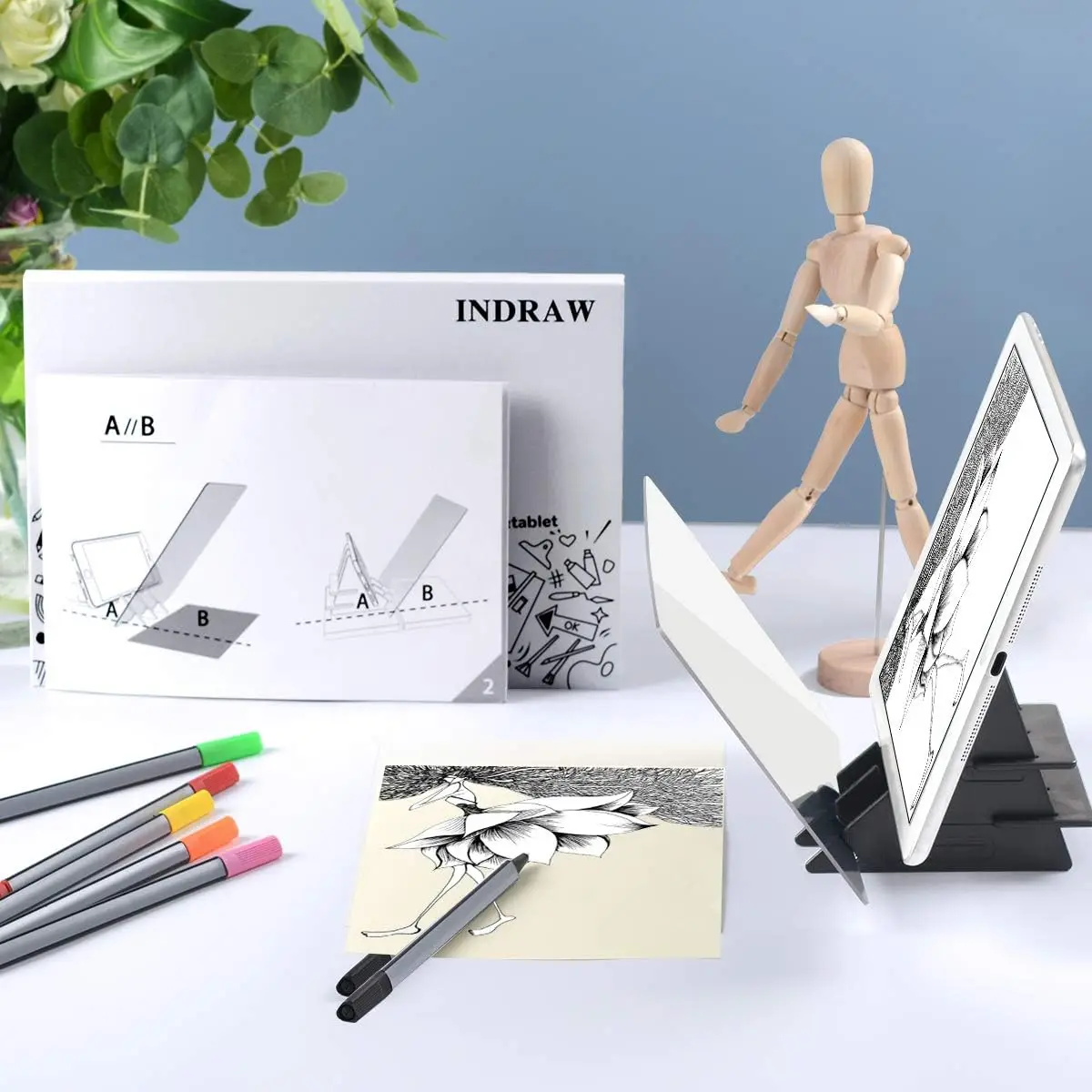 

Optical Image Drawing Board, Sketch Wizard, Sketching Tool, Premium Painting Artifact Sketching kit for Kids and Beginners 9in