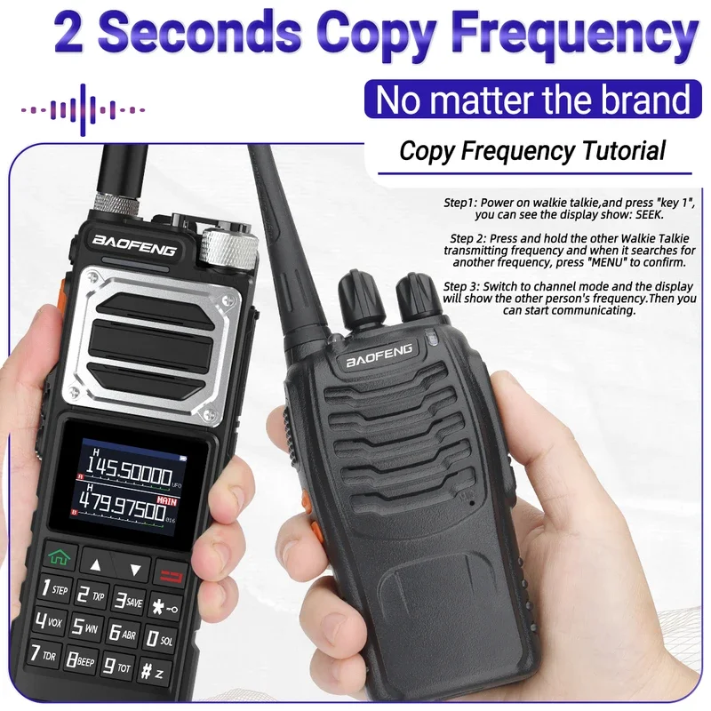 Baofeng UV-25 10W Tactical Walkie Talkie Wireless Copy Frequency Radio militare bidirezionale caricatore USB Radio Ham a lungo raggio UV K5