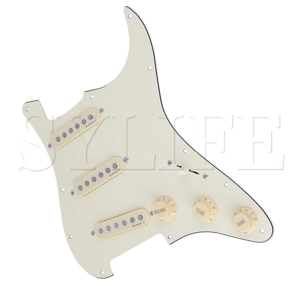 Imagem -03 - Sss Pvc Pickguard Single Coil Pickups Way Switch Alnico v Dretas