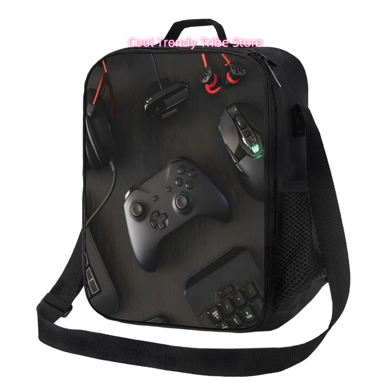 1pc 1pcs Gamepad Insulated Lunch Bag Suitable for Work Travel Picnic - Reusable Thermal Bento Box Carrier, Non-Food Contact Tote