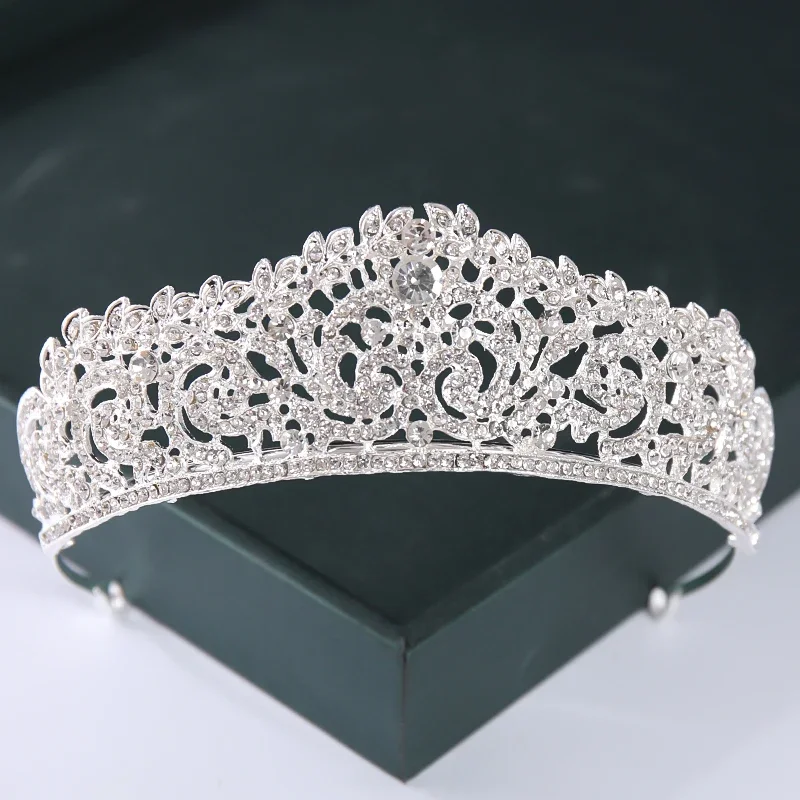 Diadema e corone di cristallo Color oro argento alla moda perla regina principessa diadema di nozze nuova vendita calda accessori per capelli da