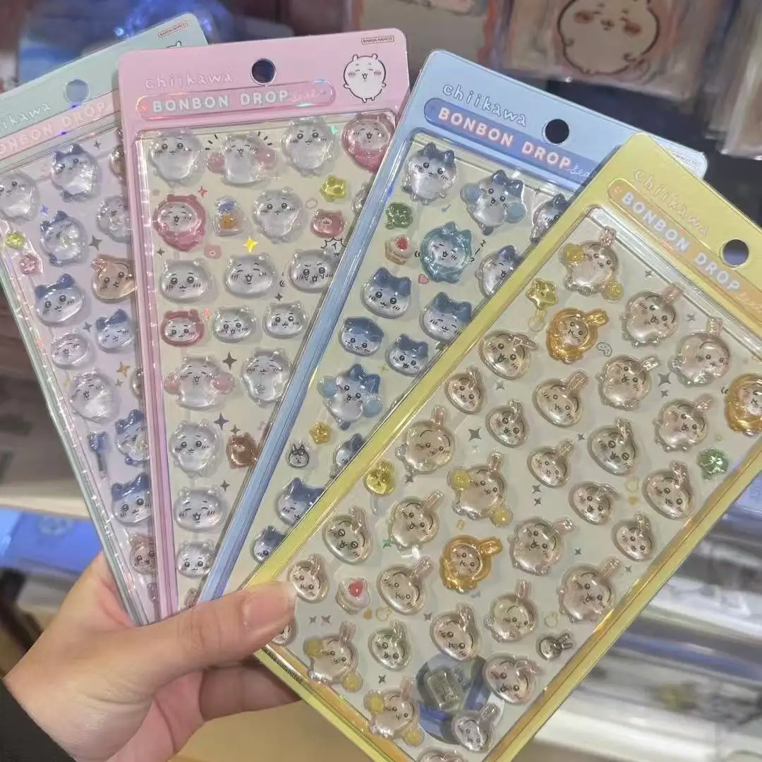 3D Cute 1/4pcs Crystal Stickers Chiikawa Usagi Phone Case Decoration Nail DIY Decorative Stickers for Notebook Laptop Waterproof image 5