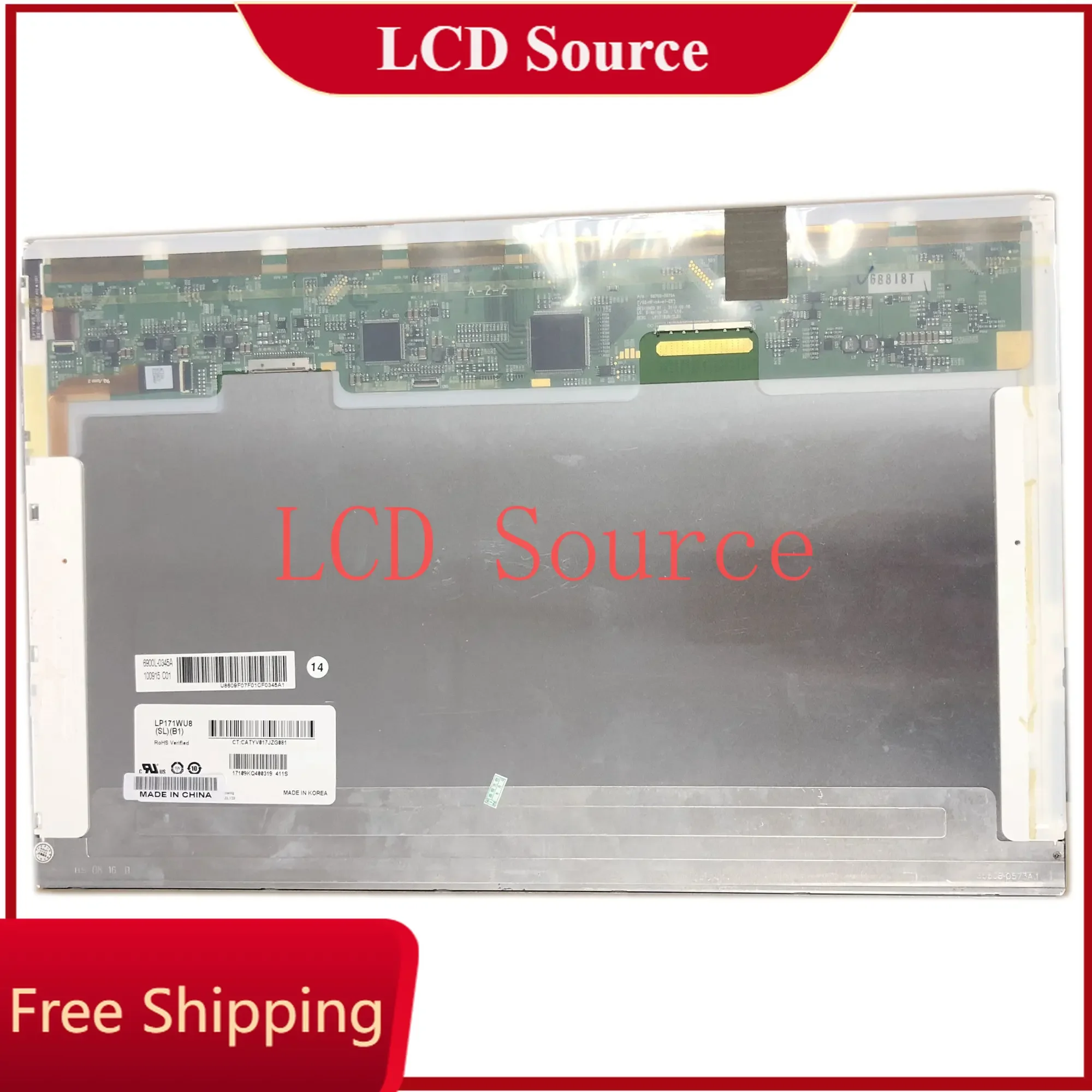 

LP171WU8 SLB1 LP171WU8 (SL) (B1) 17.1" 50 PIN 1920X1200 WUXGA LED LAPTOP SCREEN MATTE