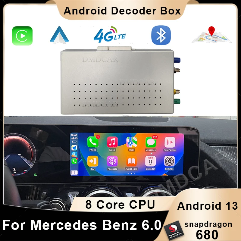 

Snapdragon 680 Wireless Carplay Android 13 Auto interface Decoder box For Benz A B CLA CLS GLA GLB GLC GLE GLS GT V E EQC Class