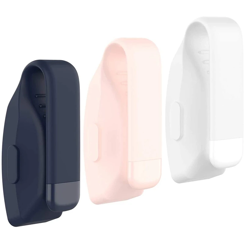 Paquete de 3 Clips para Fitbit Inspire/Inspire HR, Clips con hoja de acero, Clip de silicona para accesorios