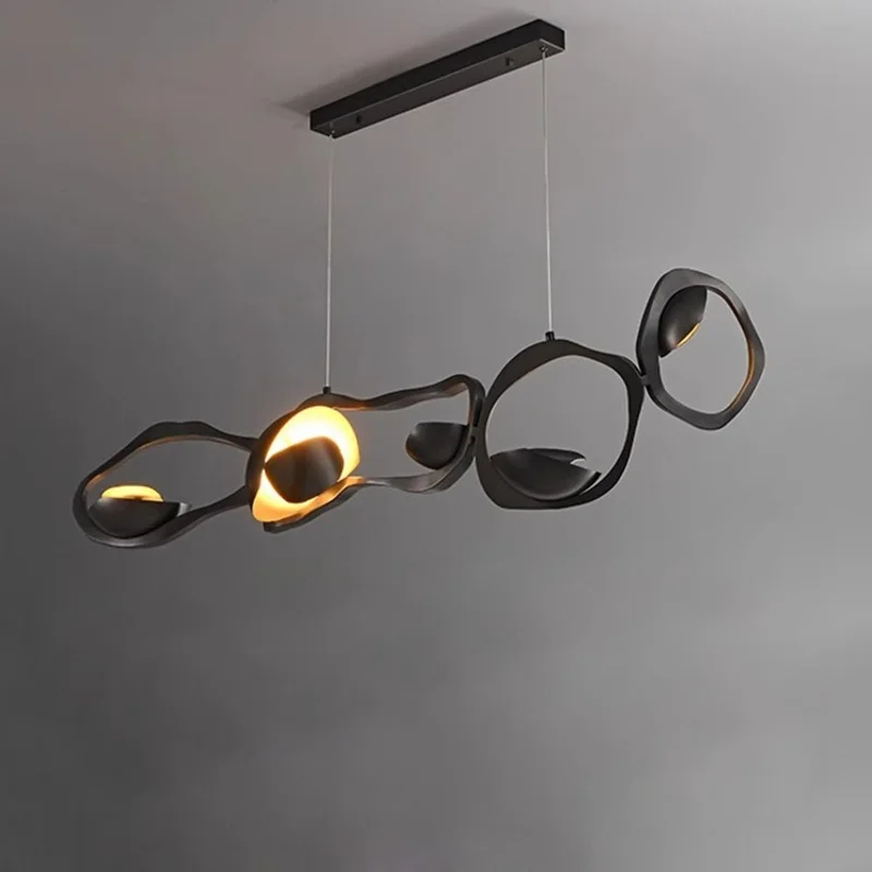 

Modern home decor ring Black led pendant light, lamps for living room Chandeliers for dining room hanging light indoor lighting.