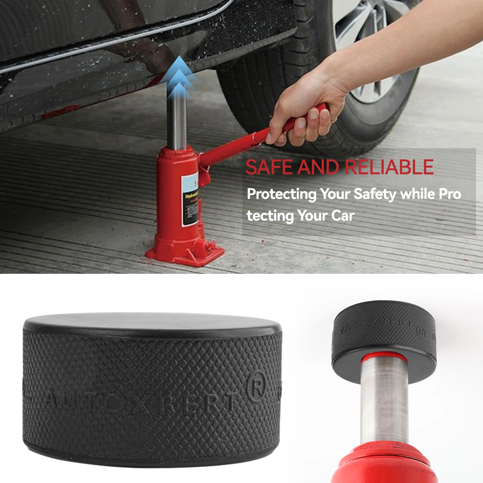 Universal Bottle Jack Rubber Pad Anti-slip Adapter Support Block Car Lift Tool For 10 T Bottle Jacks Jacking Points Repair 37mm