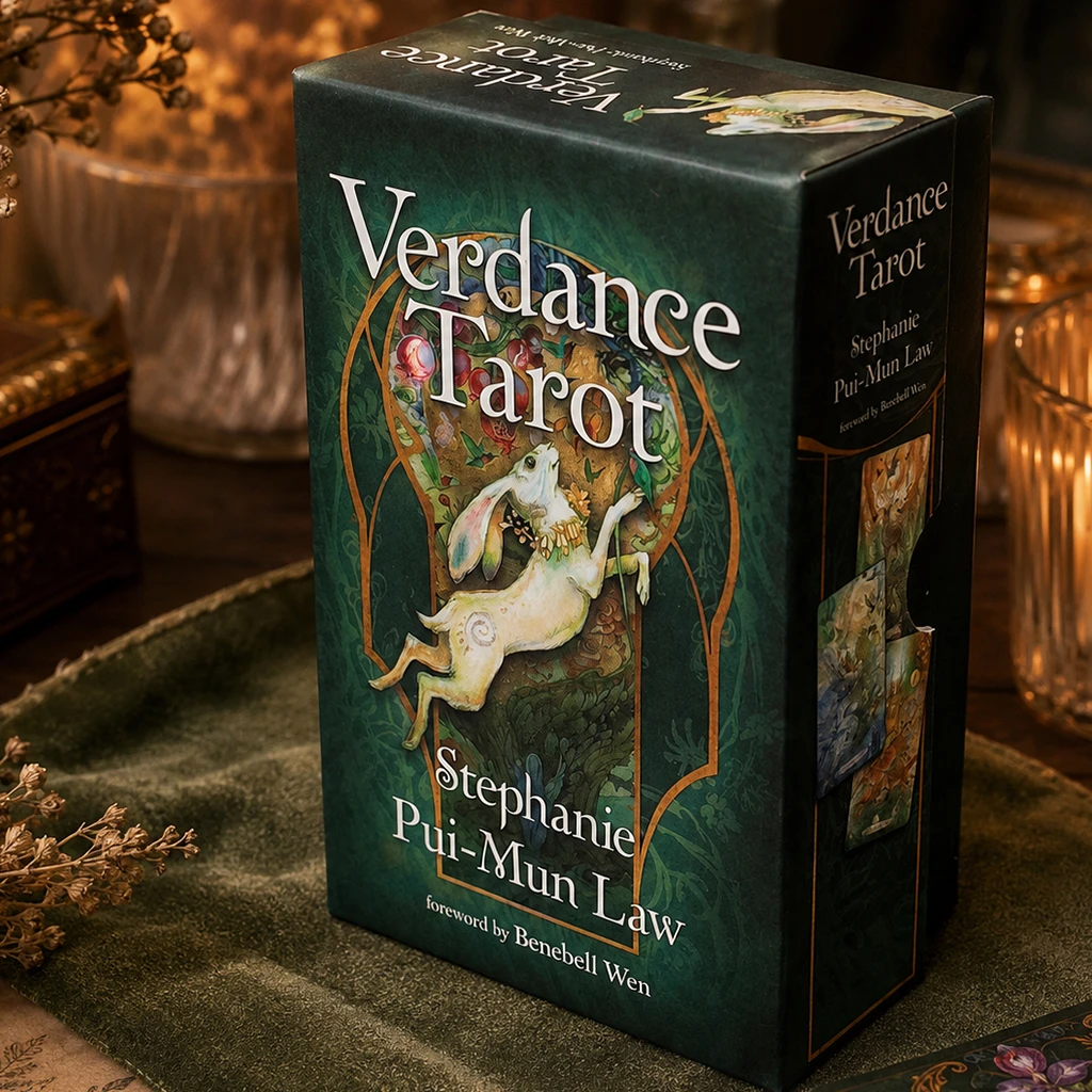 

Verdance Tarot Deck in Rigid Box, 78 Pcs Lyrical Nature-Inspired RWS Tarot Cards Double-embossed Cardstock