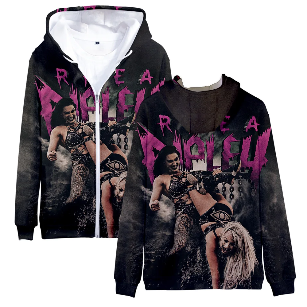 Rhea Ripley Hoodie Vintage Merch  autumn Women Men Fashion Sportswear y2k Top Streetwear clothes Outwear Rhea Ripley Gift