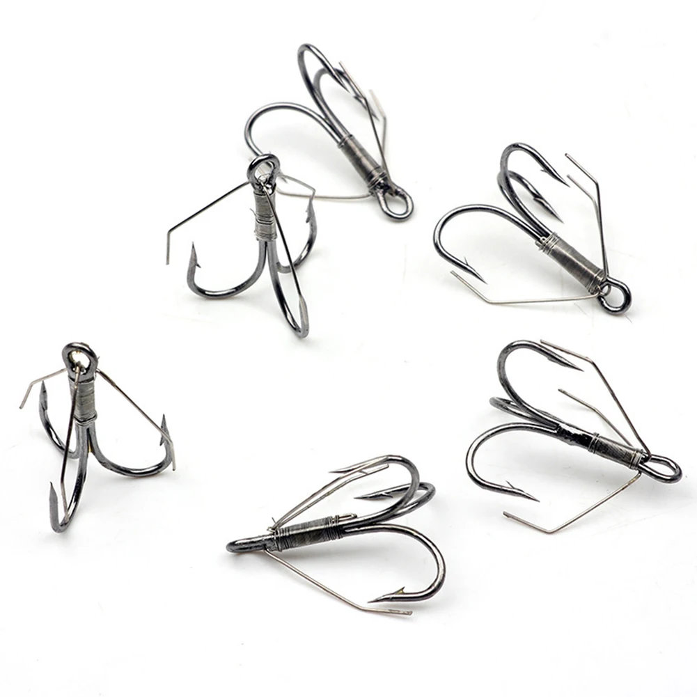 6-Piece Premium Steel Fishing Hooks Set 30.6/27.5mm Anti-Corrosion Silver Tying Wire Fishhooks For Deep Water Bottom Fishing