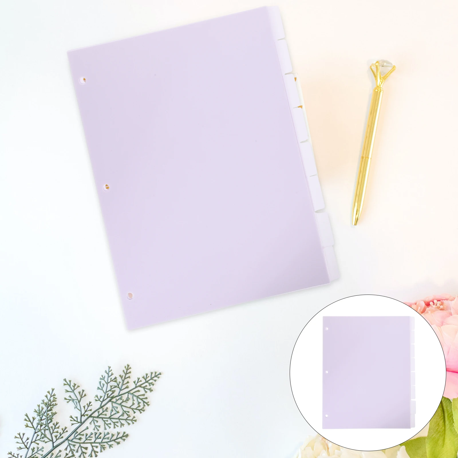 

8pcs Plastic Colored Tabs Index For Binder Notepad Loose-Leaf Page Markers Notebook Replacement Notepad Dividers Folder Dividers