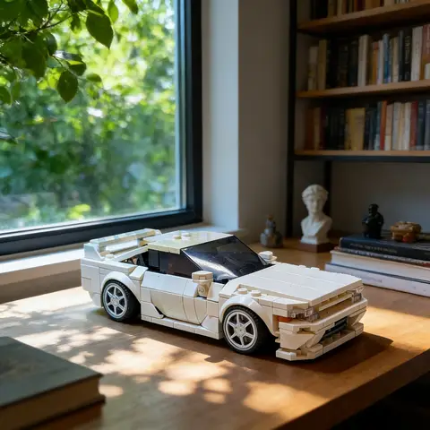 334pcs MOC City Champions Nissanes Skylines R32 "Godzilla" JDM Inspired Model Building Blocks Christmas Gifts Architecture Idea