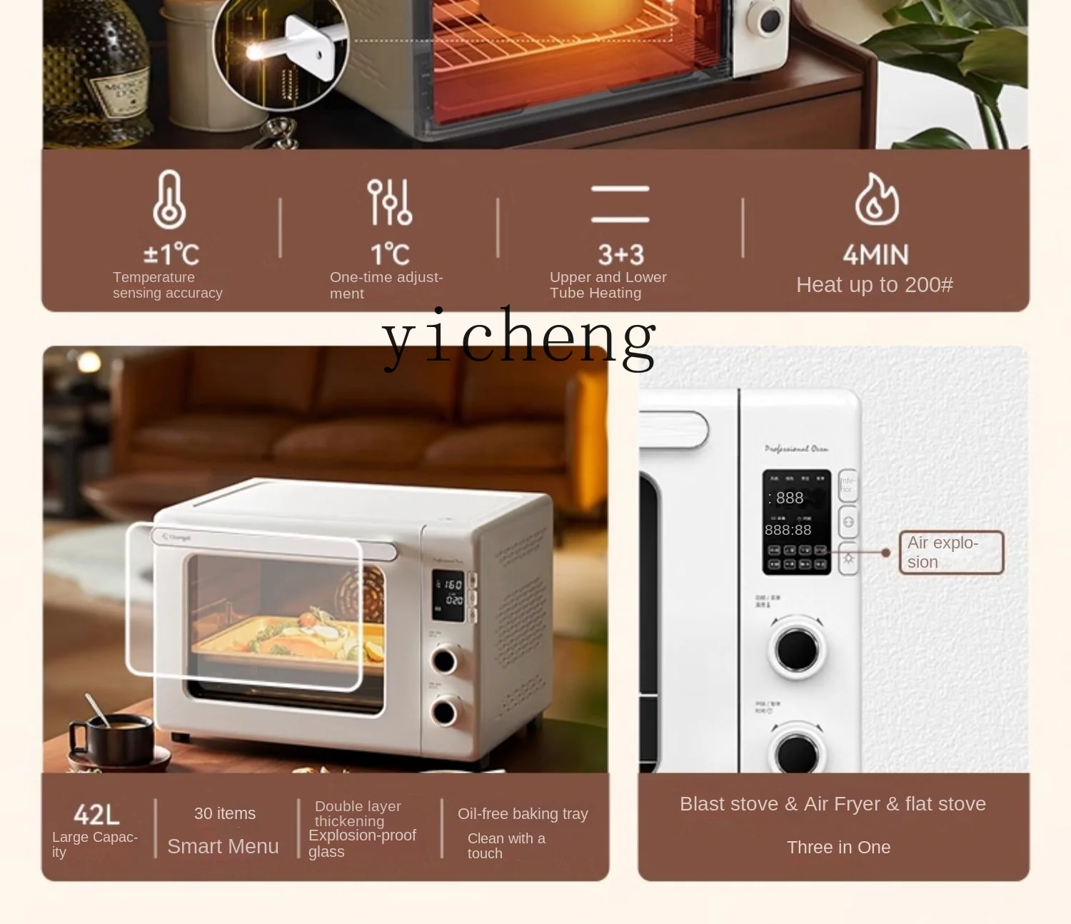 ZF Oven Oven Household Small Baking Multi-Function Electric Oven Automatic