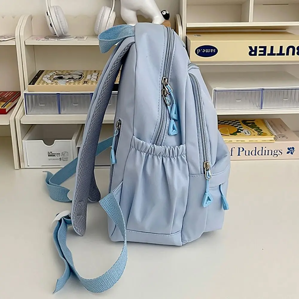 Cute Large Capacity Backpack Nylon Candy Color Schoolbag Travel Knapsacks Daily