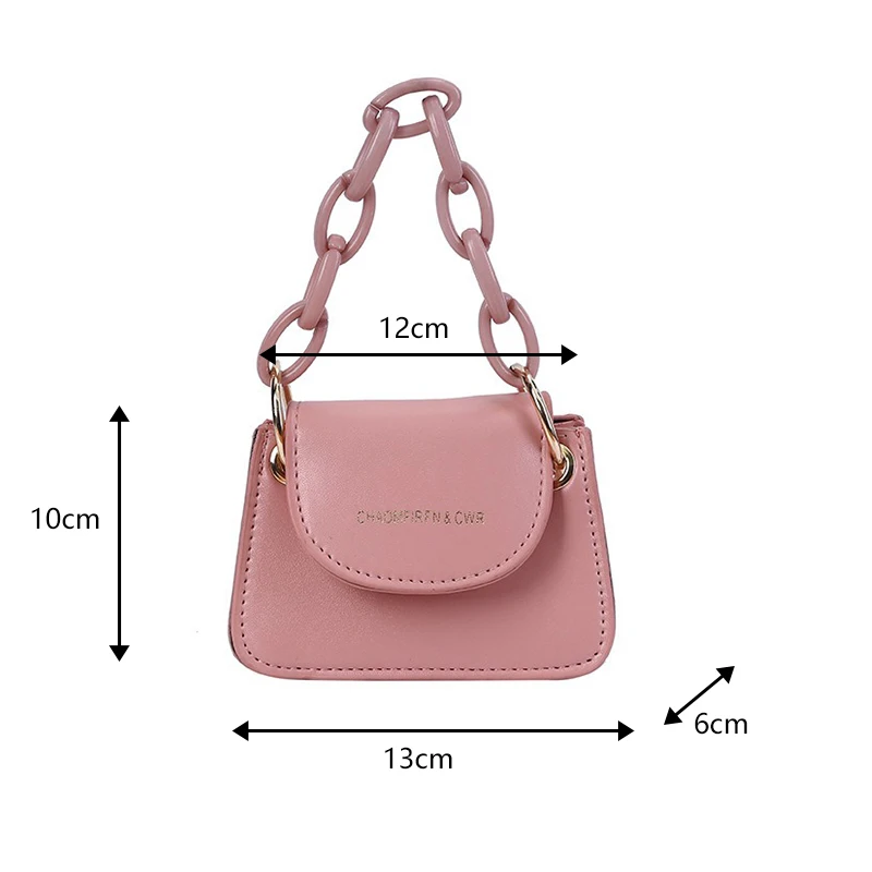 2026 4 Colors Wholesale Korean Mini Jelly Bags, New Acrylic Chain Crossbody Bags, Versatile and Popular Hand-held Women's Bags