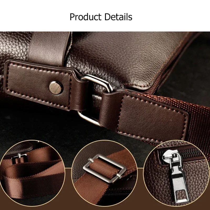 New Fashion Men Tote Bags PU Leather Famous Brand Men Messenger Bag with Clutch Male Cross Body Shoulder Business Bags for Men