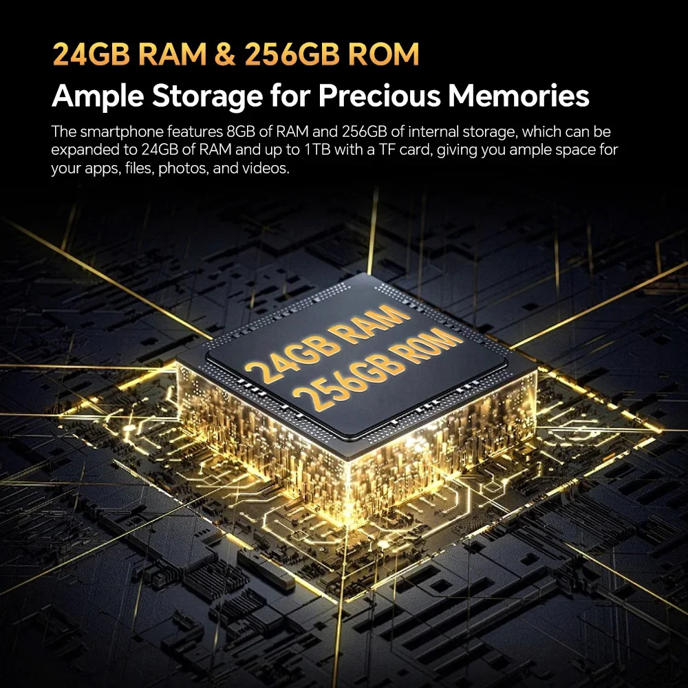 OUKITEL WP23 Plus Waterproof Smartphone 24GB+256GB 10600mAh Battery 6.52-inch Screen Android 14 Phone