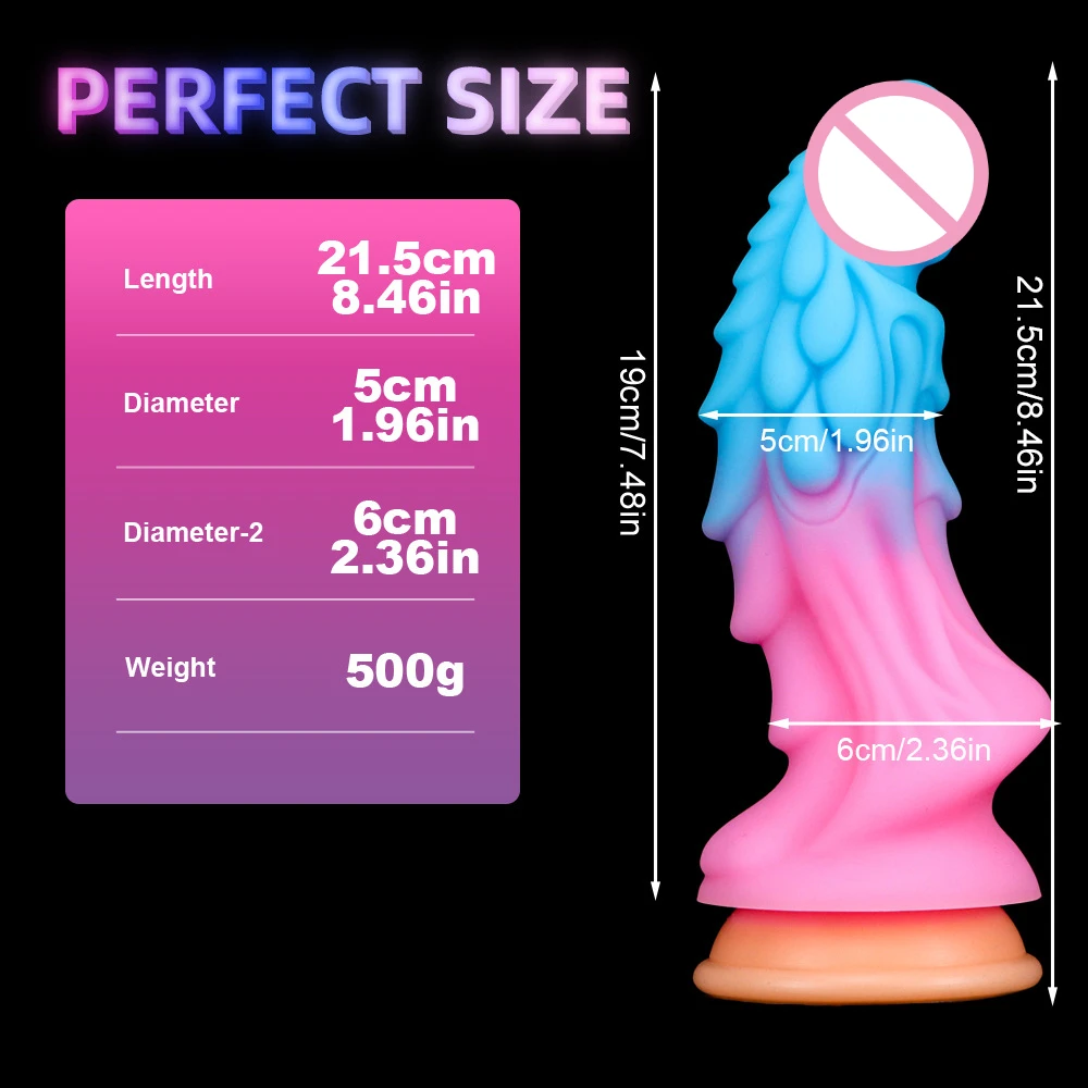 Silicone Luminous Monster Butt Plug para homens e mulheres, Ânus Masturbador, Dilatadores de ventosa, Brinquedos Sexuais Adultos