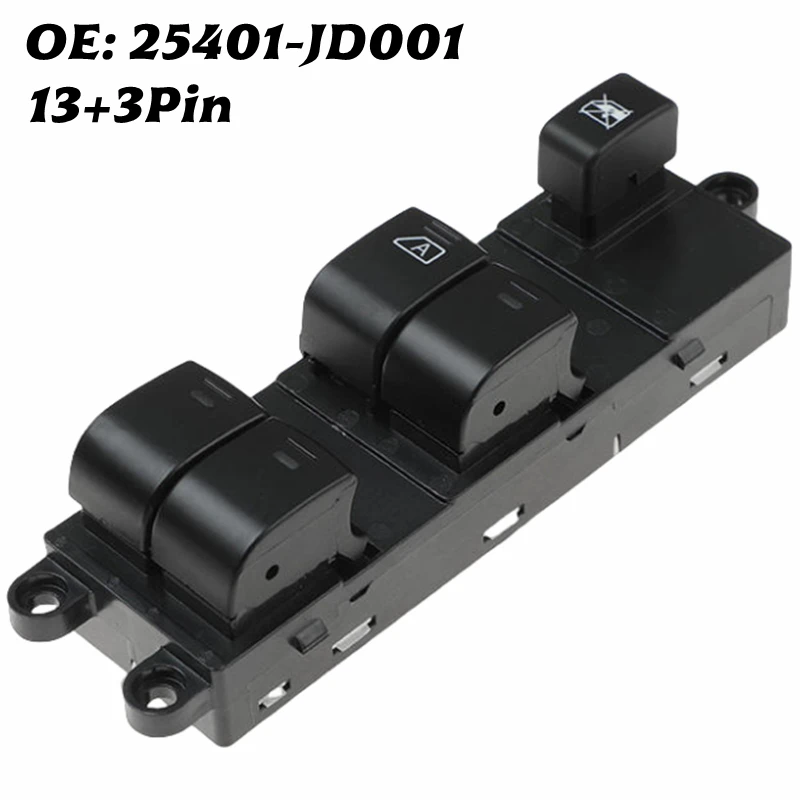OE: 25401-JD001 25401JD001 Front Left Car Electric Master Power Window Control Switch For Nissan Qashqai J10 JJ10 Navara D40