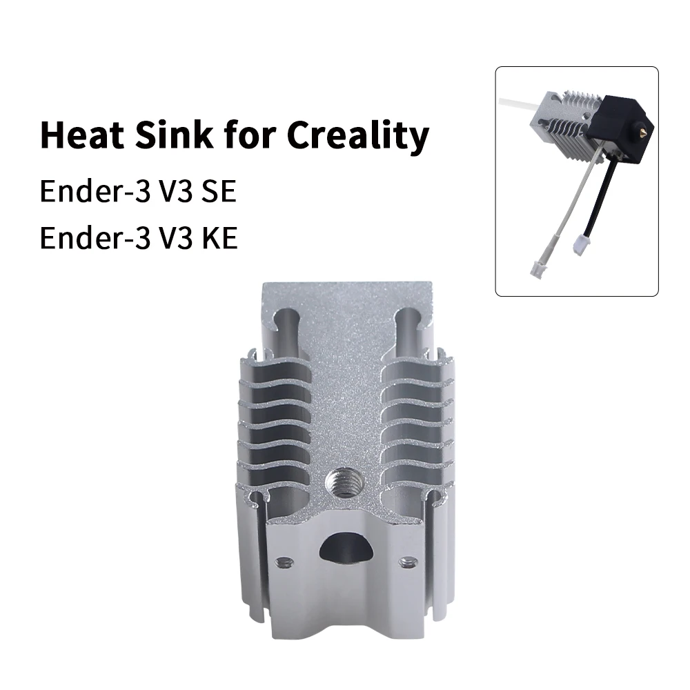 Heat Sink All-Metal Radiator Metal Heat Sink 3D Printer Parts Metal Radiator for Creality Ender-3 V3 KE/SE 3D Printer Parts