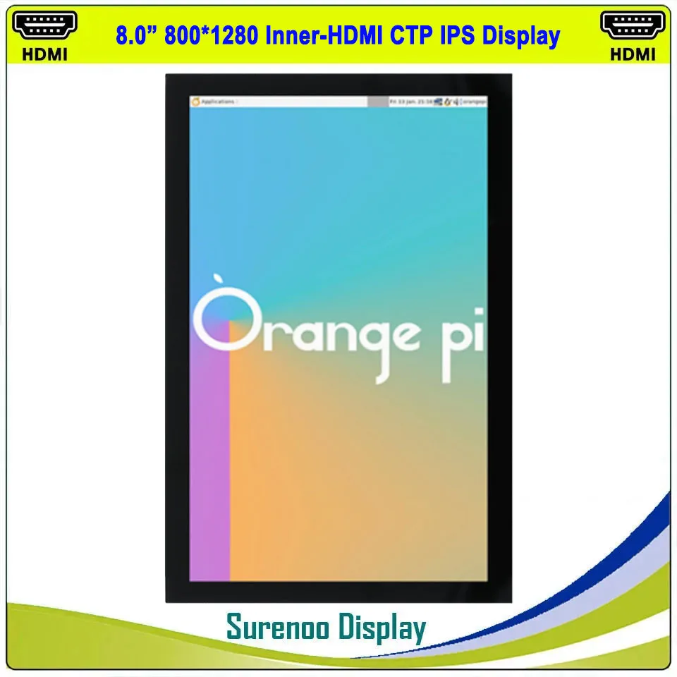 Imagem -03 - Capacitivo Touch Panel Lcd Module Display Monitor Screen Laranja pi Raspberry pi Tft Ips Mipi 8.0 800x1280