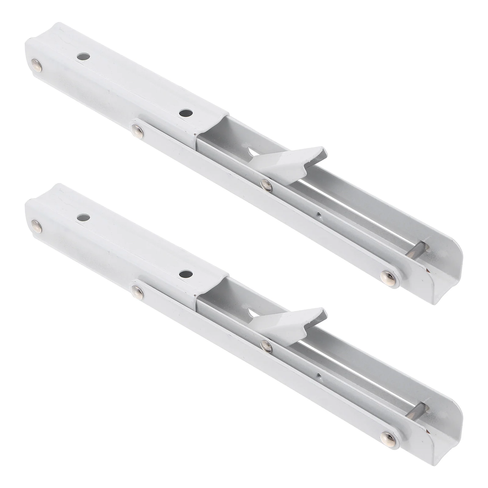 

2Pcs 10 Inch Triangle Brackets Stainless Steel Folding Supports Heavy Duty Space Utilization Folding Shelf Brackets