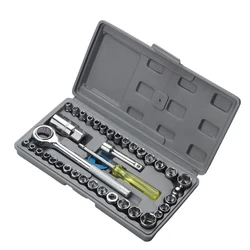 K50 Socket Wrench Set 40 Pcs Tool Kit For Car Tool Screwdriver And Bit Ratchet Torque Quick Wrench Spanner Socket Key Hand Tool