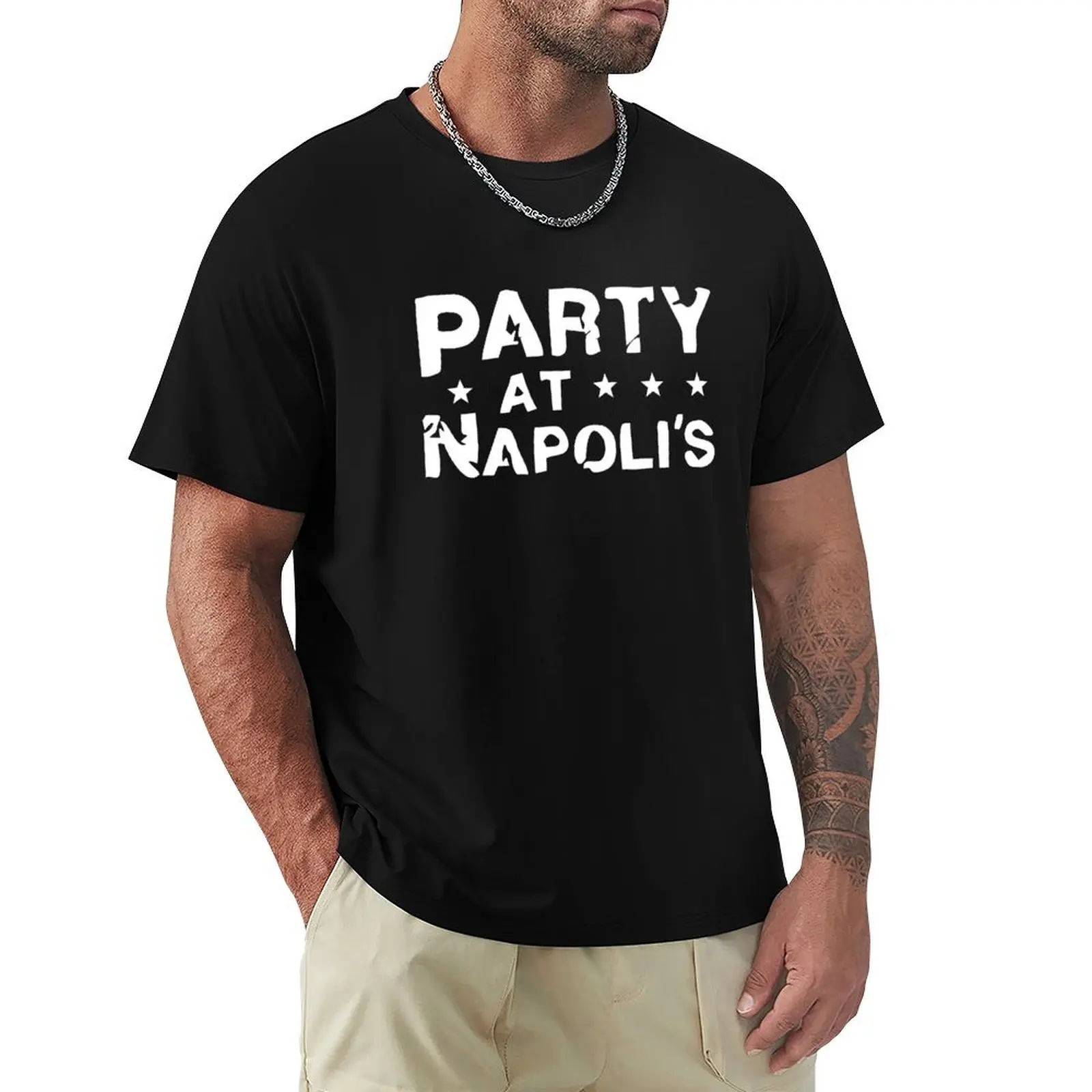 

Party at Napoli's T-Shirt oversized t shirt plus sizes oversized vintage graphic tee men workout shirt