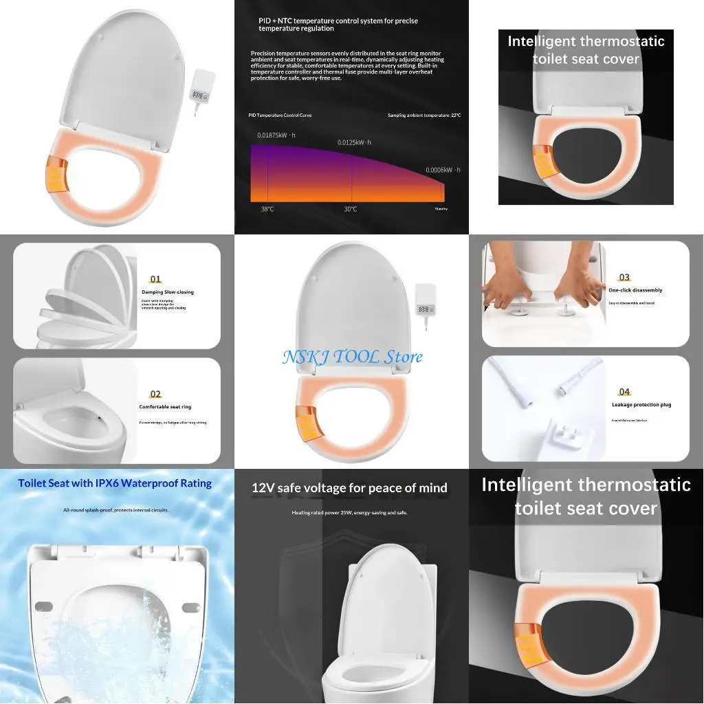 

L8RC Gentle Thawing Warmed Toilet Chair Protect 110V Developed for Constantly Comfort