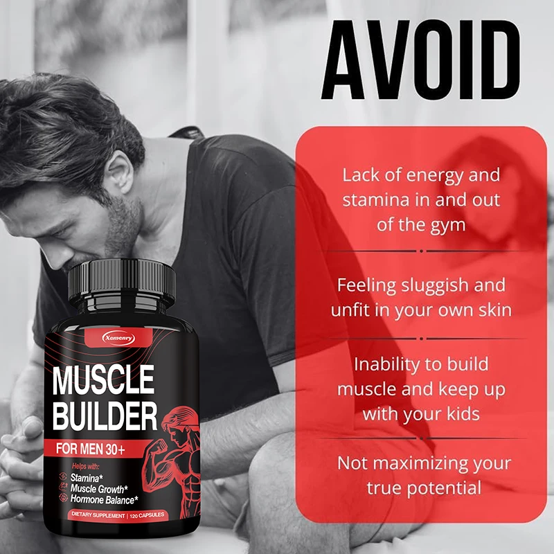 Muscle Builder - Contains Ashwagandha Extract To Boost Muscle, Strength, Endurance and Immune Health