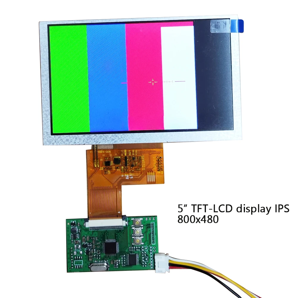 5 inch TFT-LCD display module kit 800x480 IPS screen 16:9 NTSC/PAL formal