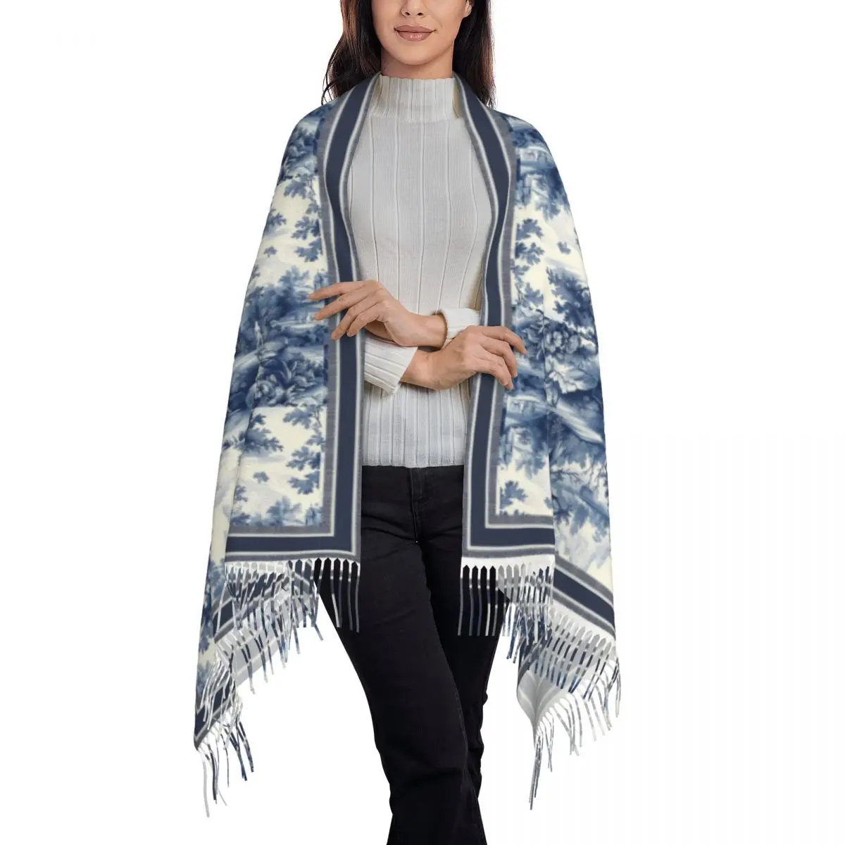 Lenço de luxo feminino design quente pashmina xales e envoltórios francês toile lenços elegantes para uso diário e de viagem