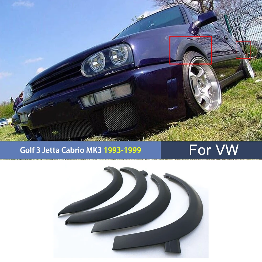 For VW Golf 3 Jetta Cabrio MK3 1993-1999 Mudguards Fender Wheel Opening Flare Wheel Arch Molding Trim Exterior Accessories