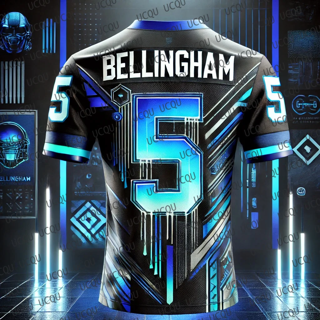 2025 الصيف الذهب الأسود Bellingham رقم 5 جيرسي CHATGPT تصميم كرة القدم جيرسي التدريب تنفس المتضخم س الرقبة كرة القدم تيز