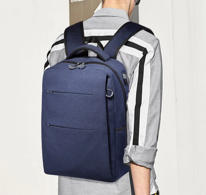 

Деловой мужской рюкзак, легкая, водонепроницаемая нейлоновая ткань, большая вместительная 15,6-дюймовая сумка для хранения компьютера
