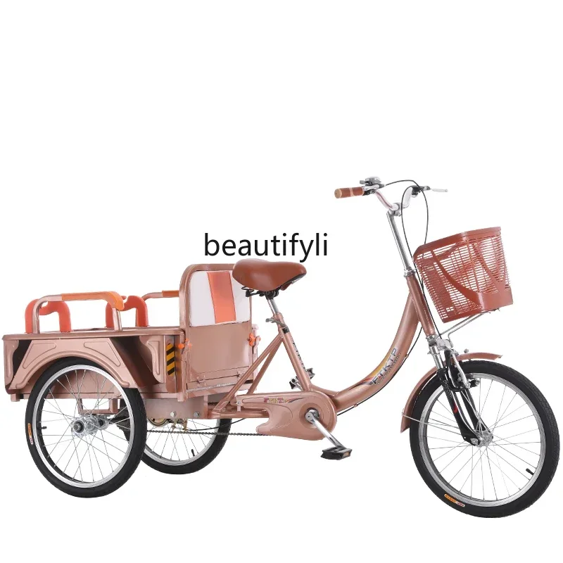 

Elderly Human Pedal Tricycle Elderly Small Scooter Adult Pedal Dual-Use Cargo