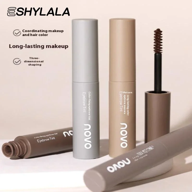 Crema per sopracciglia tintura liquida Impermeabile a lunga durata Marrone scuro naturale Tinta per sopracciglia Sopracciglio Enhancer 4 colori Mascara cosmetico