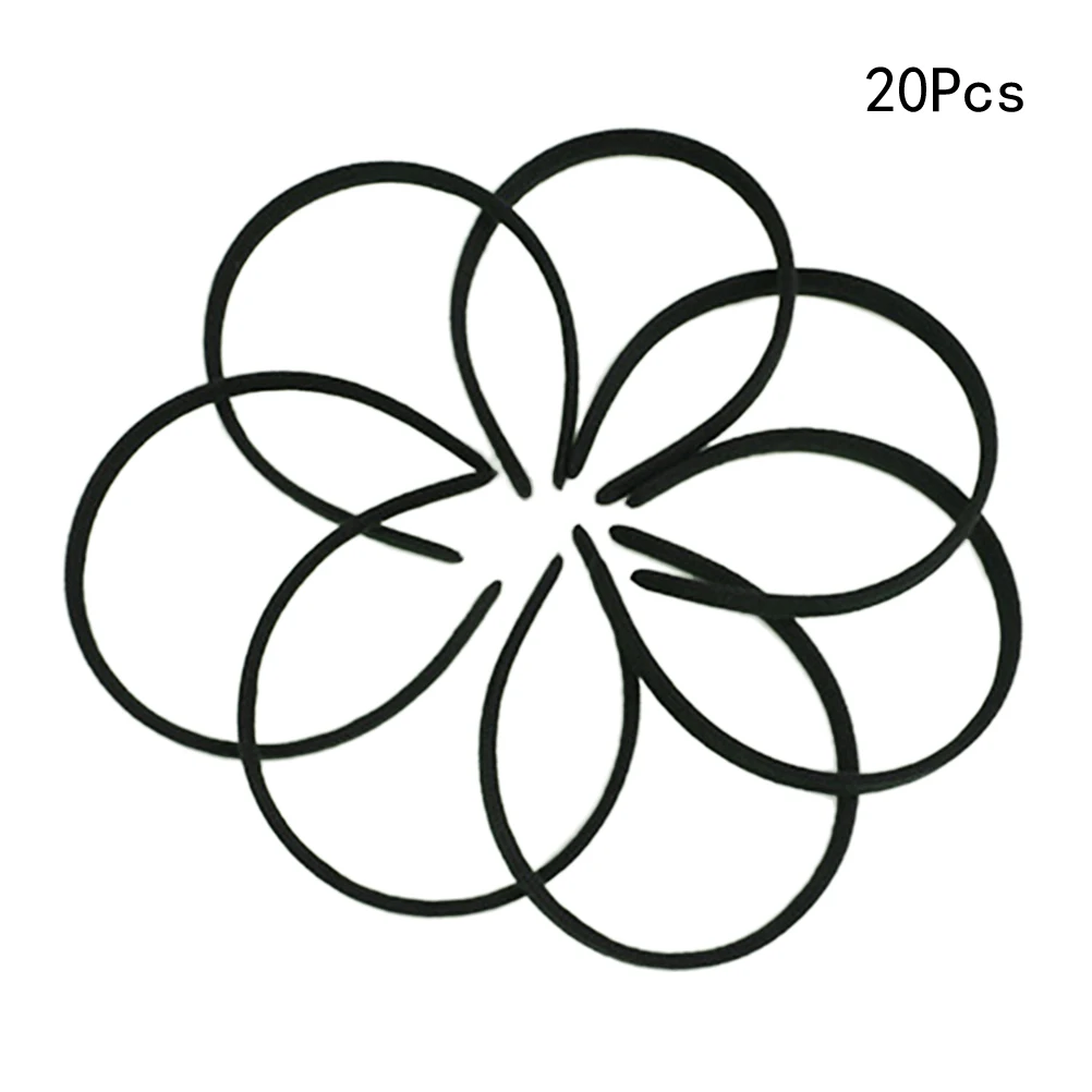

20 pcs Plastic Headband Comfortable Satin Cover Hair Hoop Accessories for Cheerleading Photo Shoot Wedding Prom