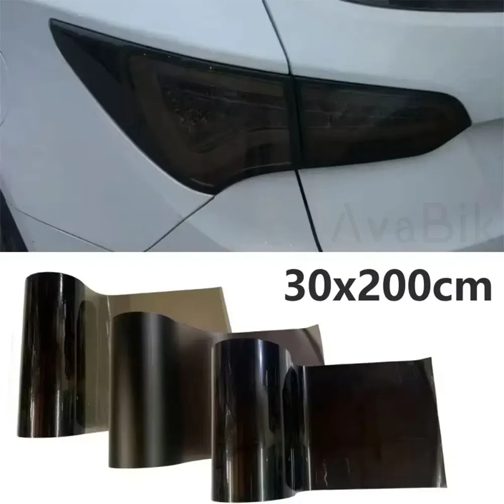 

Transparent Car Headlights Protective Film PVC Vinyl Film Dark Black Auto Motorcycle Headlight Taillight Tint Wrap Sheet Sticker
