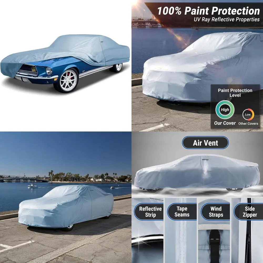 

Универсальный чехол для автомобиля Mustang 1964-1968 годов, всепогодный, устойчивый к УФ-излучению, подходит для использования в помещении и на улице, однотонный серый