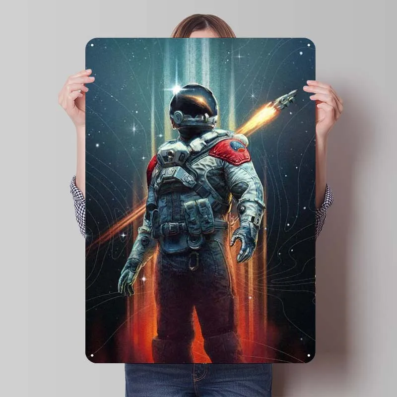 Journey Into the Starfield Space Metal Poster Room Decorations Customized Metal Tin Signs Plaque for Wall Art Decoration Retro